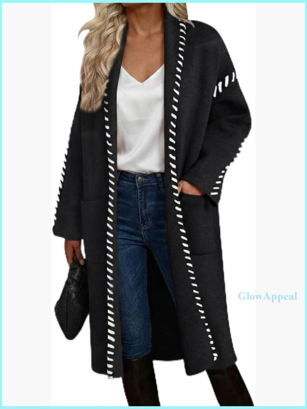 Oversized Chunky Knit Cardigan Coatigan with Pockets Long Sleeve Fall Winter
